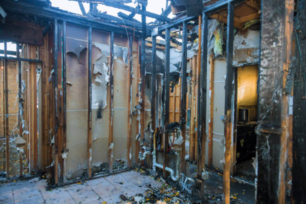 Professional Fire Damage Restoration technician working in Huron, OH